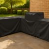 Black L Shape Barbecue Kitchen Cover – Right