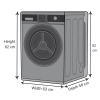 Washing Machine & Dryer Cover - 63cm X 58cm X 82cm