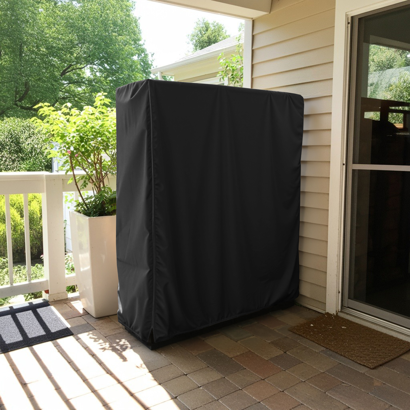 Black Firewood Rack Cover