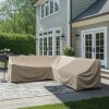 Beige Left-Hand Corner Sofa Cover