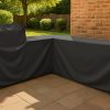 Black L Shape Barbecue Kitchen Cover – Left