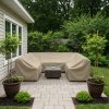 Beige Armless U-Shaped Outdoor Cover