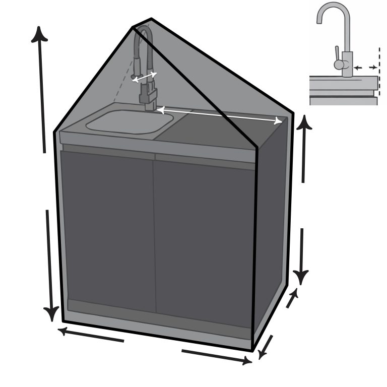 Custom Outdoor Kitchen Sink Cover