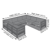 U-Shaped Sofa Cover - 225cm X 83cm X 70cm
