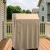 Beige BBQ Grill Cover with No Side Shelves