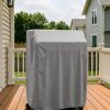 Grey BBQ Grill Cover with No Side Shelves