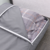 Grey Mattress Cover With Zip Opened