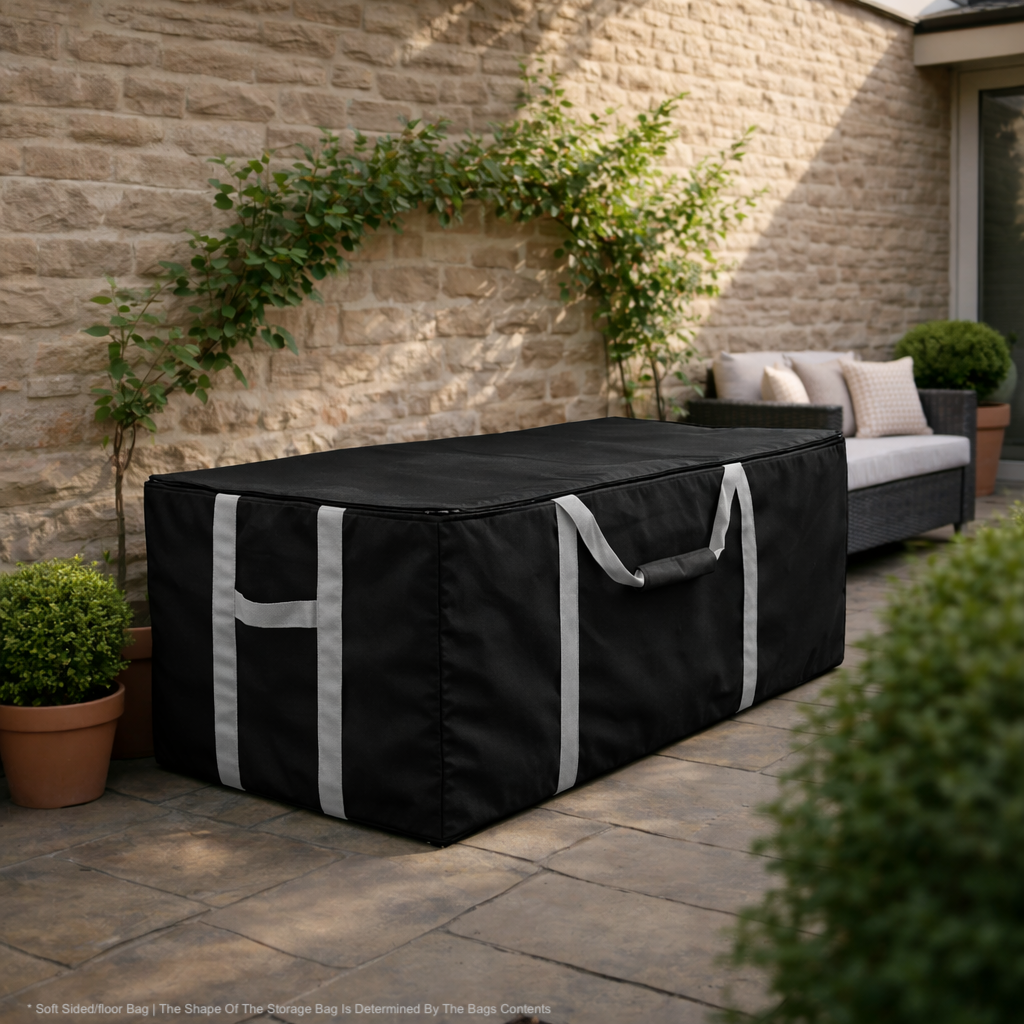 Black Waterproof Cushion Storage Bag - Closed