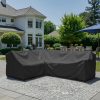 Black Right-Hand Corner Sofa Cover