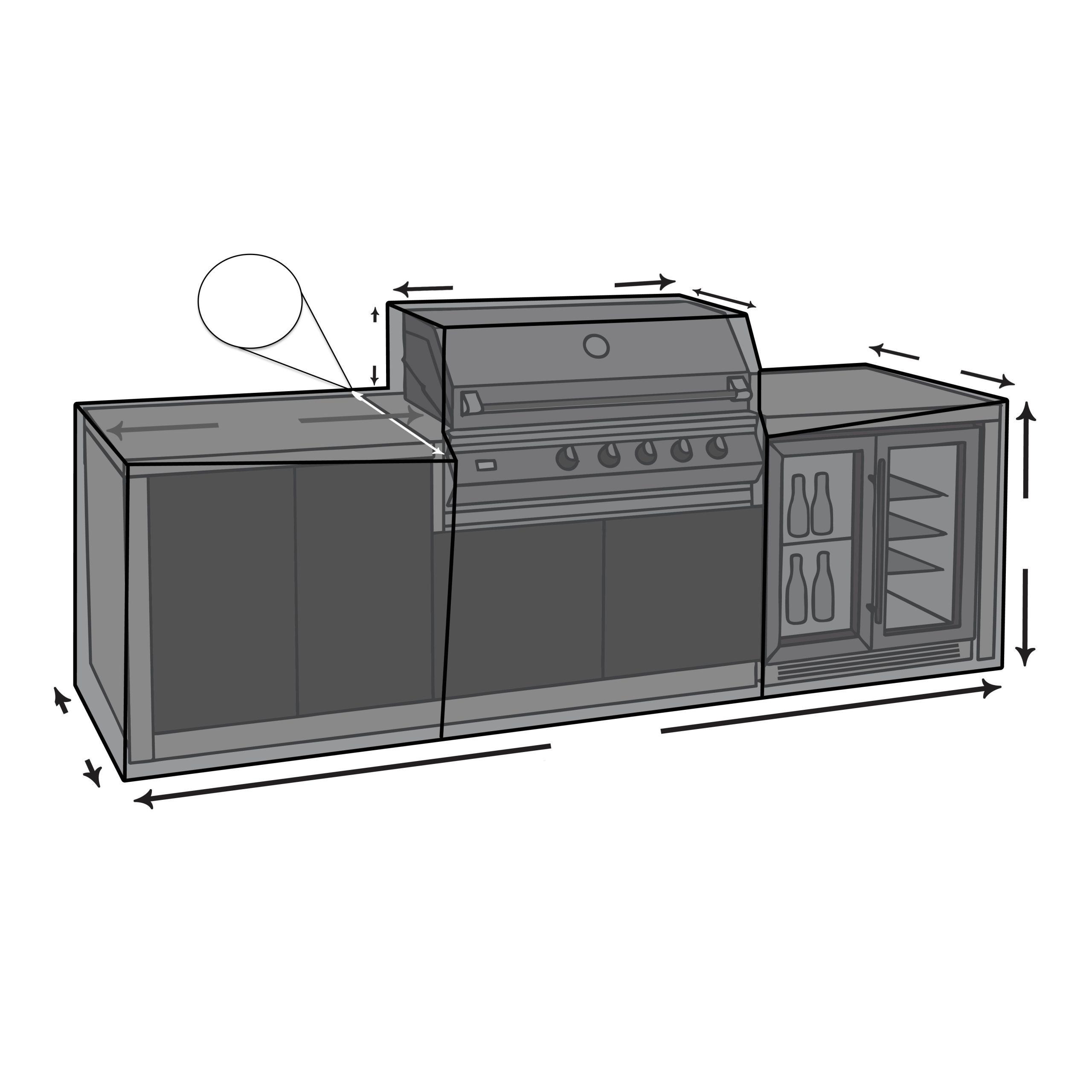 Custom Barbecue Outdoor Kitchen Cover