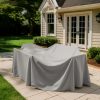 Grey Oval Dining Set Cover