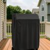 Black BBQ Grill Cover with No Side Shelves