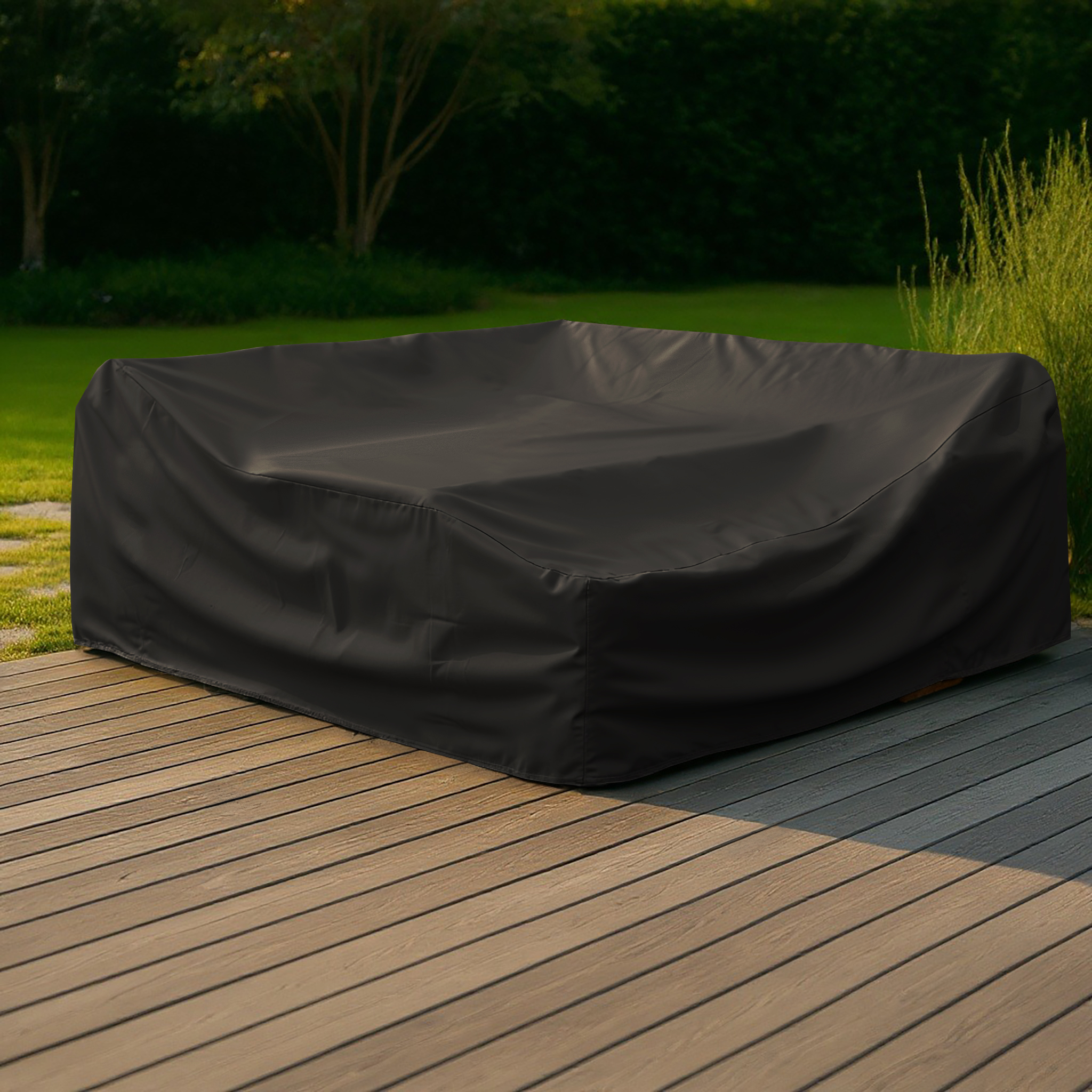Black Outdoor Corner Dining Set Cover