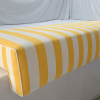 Lemon Yellow Stripe Pool Side Cushion Seat Cover