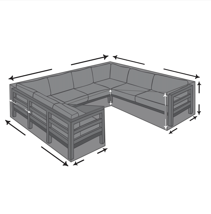 Custom U-Shaped Outdoor Sofa Cover