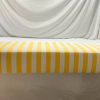 Lemon Yellow Stripe Pool Side Edge Cushion Cover