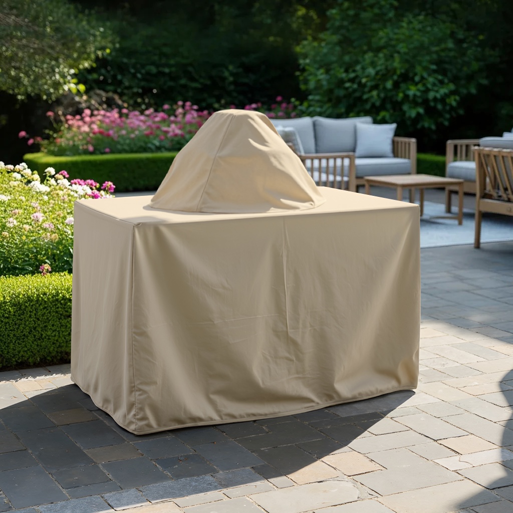 Beige Big Green Egg Kamado Cover