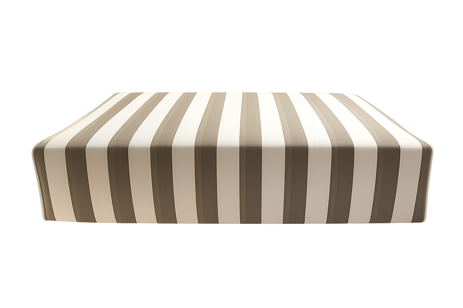 Tempest Grey Stripe Custom Pool Side Cushion Seat Cover