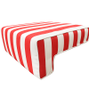 Vibrant Red Stripe Pool Side Cushion Seat Cover