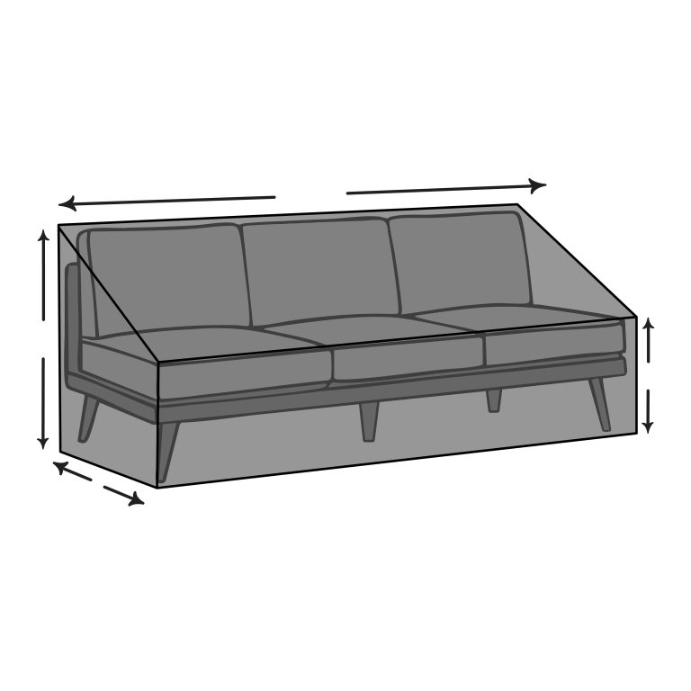 Custom Armless Outdoor Sofa Cover