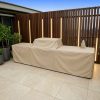 Beige Patio Kitchen Cover with Tap on Right
