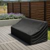 Black Armless Outdoor Sofa Cover