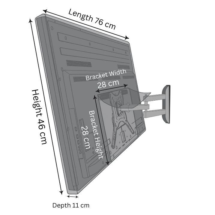 Outdoor TV Cover – Weatherproof & Dustproof, Wall Mount